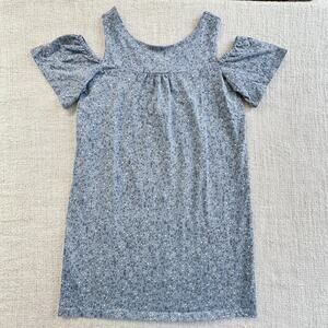 NWOT Tea Collection Blue Floral Cold Shoulder Dress 12